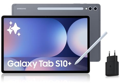 Samsung Galaxy Tab S10+ 12.6'' 5G 256 Go, Tablette Android avec Galaxy AI, Gris Anthracite, S Pen + Chargeur Secteur Rapide 25W Inclus, Version FR