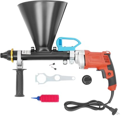 Pistolet à joints 220 V - 700 W - Pistolet à joints - Pistolet à mortier - Pompe à mortier + 2 buses - Accessoires pour mortier - Pistolet à joint - Pistolet à ciment - Rouge