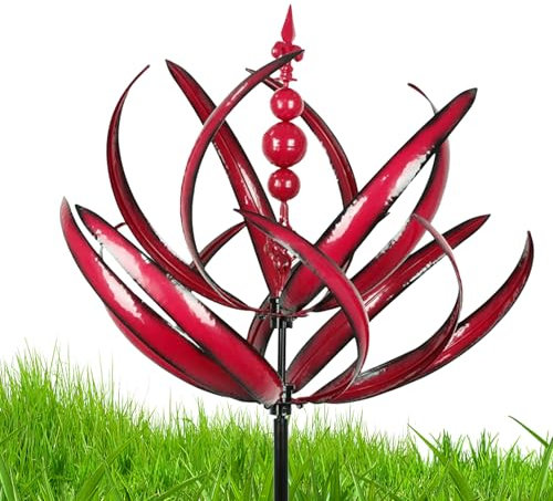 Windrad Metall Garten,Lotus Metall Windmühle,Rotierende Gartenwindmühle, Windmühlen Für Die Gartendekoration