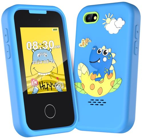 Juguetes de teléfono para niños de 3, 4, 5, 6, 7, 8 años, regalos de cumpleaños de Navidad para niños, teléfono inteligente con pantalla táctil de 2.8 pulgadas, teléfono celular para niños, teléfono