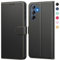 SineOrdo Funda Compatible con Samsung Galaxy A16 5G / 4G Carcasa, Libro Samsung Galaxy A16 5G / 4G Funda con Tapa Piel Móvil Suave Cuero Trajetero Flip Wallet Case - Negra