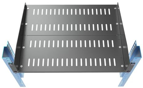 2U Vented Server Rack Shelf, 14 inches Deep, Adjustable Cantilever Tray for 19 Network Equipment Rack