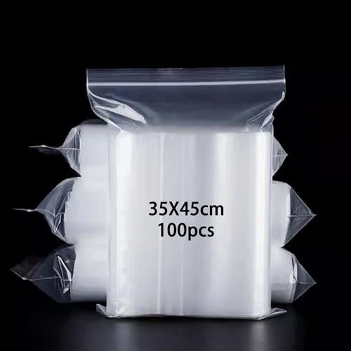 newlng 100piece Plastic Sealable Seal Bags 35cm * 45cm Resealable Clear Plastic Suitable for Books Documents Clothes Sweaters Jackets Shirts Hats Scarves Shoes Travel Storage Sorting