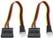 eMagTech 2pcs 4Pin FDD Floppy Male to 15Pin Sata Female Adapter Converter Cord Extension Cable for Power Supply Compatible with Floppy Drives and SATA Power 22cm