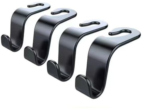 LGYDFDC 4 Stück Autositz-Haken für OPEL Grandland X 2017-2022,Autositz-Kleiderhaken zum Kopfstützen Auto Haken Aufhängen von Taschen Handtaschen,Schwarz