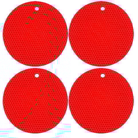 Dessous de Plat en Silicone, 18 cm, Résistant à la Chaleur 240°C, Lot de 4 (Red)