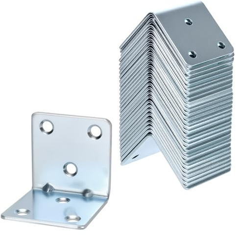 JIAYUET 30 PCS 40mm Right Angle Bracket, L Corner Braces Brackets Plates for Wood, Furniture, Framing, Cabinets