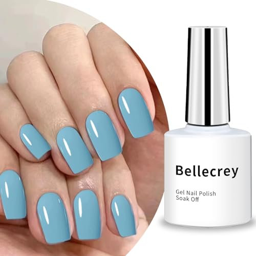 Polish Nail Gel Bluesky,UV/LED Durable,Not easy to break,Breathable,Doesn't Hurt Nails Soak Off Gel Nail Polish Blue DIY Manicure Nail Art Design Salon at Home (Blue, one size)