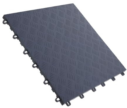 HOMSFOU Interlocking Garage Floor Tiles rutschfeste Praktische Bodenfliesen Für Garagen Werkstätten Und Keller Dicke Graue Fliesen Für Und Haltbarkeit