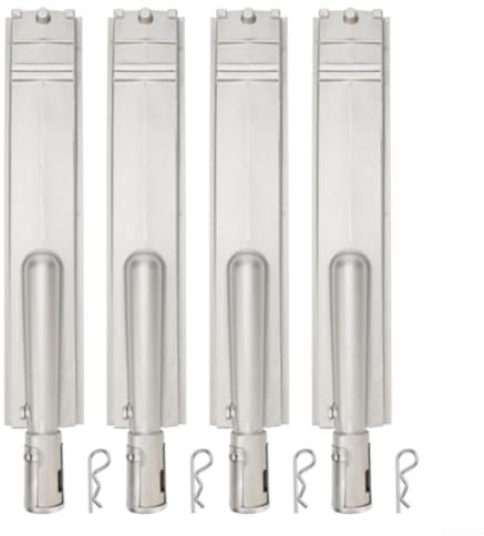 Lot de 4 brûleurs de barbecue en acier inoxydable 304 - 40,6 x 7,9 x 5,3 cm - Compatible avec les modèles 16516 26106 44305
