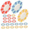 CHICAMPERA 150 Piezas Platos Desechables Decorativos Forma de Flor para Fiestas Rojas Amarillas Azules Perfectos para Cumpleaños Navidad y Celebraciones Festivas
