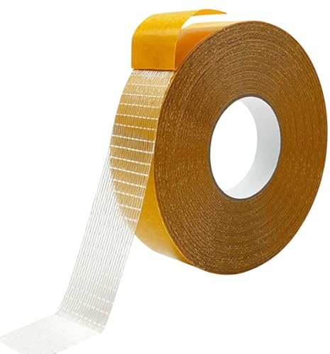 Jormftte Double Dided Fabric Tape, Fabric Double Sided Tape Industrial Strength Cloth Mesh, Carpet, Wall, Floor, Mat, Craft - Wide Mounting