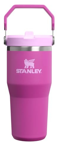 Stanley IceFlow 2.0 Flip Straw Tumbler with Handle 14 oz | Twist on Lid and Flip Up Straw | Leak-Proof Water Bottle | Insulated Stainless Steel | BPA Free | Dark Blossom