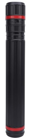 Segrehy Expandable Poster Storage Mailing Tube Telescoping Drafting Tube Black PVC Portable Shoulder Strap for Artists Engineers Architects Fishing Rods Documents Artwork Protection
