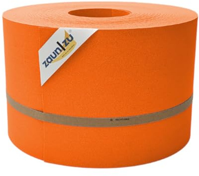 zaun|zu® Premium 50m Rolle Sichtschutzstreifen | genarbte Oberfläche | Lederstruktur | PP für Doppelstabmatten UV-beständiger Sichtschutz | Zaunblende | Made in Germany Orange, 50m
