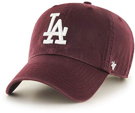 47 Brand RGW12GWS Clean Up Strapback LA DODGERS- Size: one size, Bordeaux
