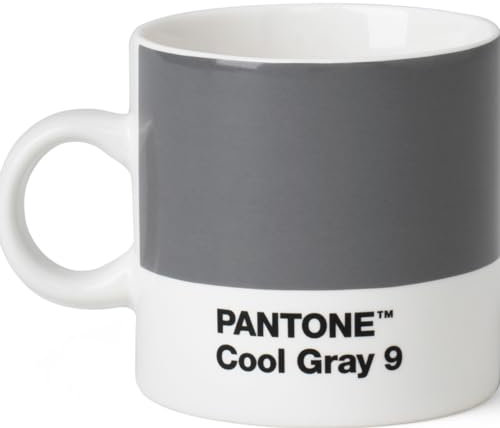 Pantone Espressotasse, Porzellan, Cool Gray 9, 6.1 x 6.1 x 8.2 cm