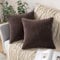 MIULEE 2er Set Kissenbezüge Cord Kissenbezug Kissenhülle Dekorative Zierkissen Sofakissen Couchkissen Dekokissen Zierkissenbezug Deko Kissenhülle für Sofa Wohnzimmer 50x50 cm Braun