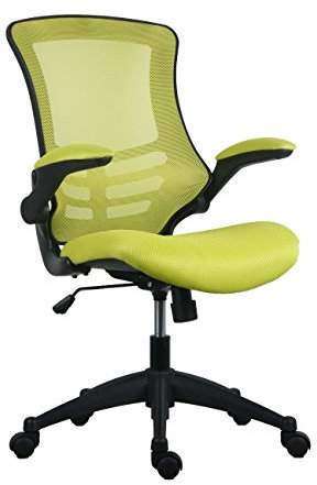 Office Hippo Mesh Operator Office Chair, Height & Tilt Adjustable Ergonomic Chair with Tension Control, Flip Up Arms, Computer Chair for Daily Use, Up to 115kg Weight, 5 Year Component Wty - Green
