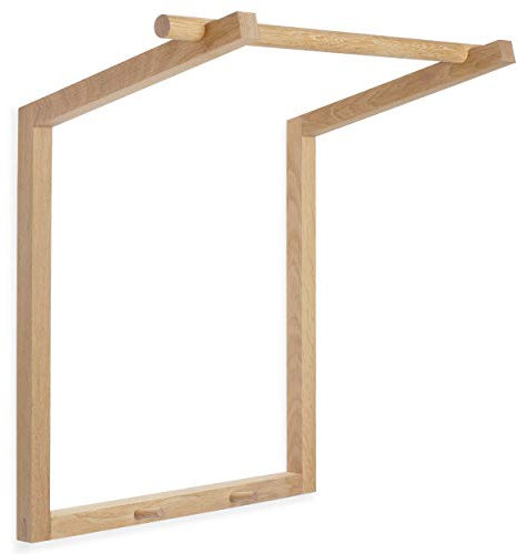 KOMMOD - LÄSSIGE FURNITURE Wandgarderobe SERVUS, Eiche Natur, 60 x 60 x 36 cm, Garderobe, Hängegarderobe, Garderobenstange
