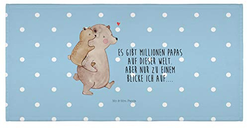 Mr. & Mrs. Panda 50 x 100 Handtuch Papa Bär - Geschenk, Opa, Badezimmer, groß, Vorbild, Oma, Familie, Onkel, Badehandtuch, Weltbester Papa, Baby,