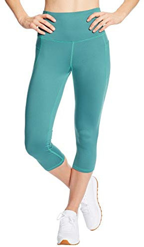 C9 Champion Damen High Waist Capri Leggings, Aqua Tonic, X-Klein