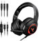 LYCANDER Casque de Jeu avec Microphone et Lumière LED, Entrée 3.5 mm (pour PC, PS4, Xbox One, Nintendo Switch et plus)