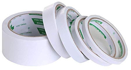 Ruban adhésif double face 5 rouleaux Double Face Bande Adhésif double face couture Ruban autocollant double face ruban pour la Maison,Bureau,Arts et métiers,Emballage(1cm, 1,2cm 1,5cm, 2cm, 4,8cm)