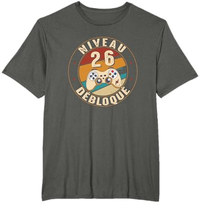 26 ans Humour Jeune Homme Geek Pour Fans De Gaming Gamer T-Shirt