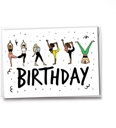 Sole Inspired Yoga-Geburtstagskarte für Frauen | Lustige Yoga-Pose-Karte | Namaste und Feiern mit einer Yogi-Geburtstagskarte