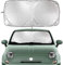 Auto Frontal Parabrisas Parasol Protector Coche Parasoles para Fiat 500 Abarth Trim 1.4L Turbo X Sport, Resistente a Los Rayos UV y Luz de Sol, Coche Delantera Parasol Parabrisas Protector