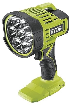 RYOBI 18 V ONE+ Akku-LED-Punktstrahler RLS18-0 3.000 Lumen, für weite Distanzen bis 600 m, Anti-Rutsch-Griff, ohne Akku und Ladegerät