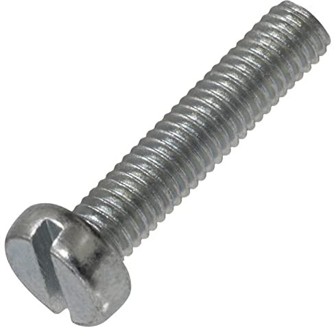 AERZETIX - C60121 - Satz von 50 Metallschrauben mit zylinderkopf M3x14 mm mit S-schlitz - verbindungsbolzen - DIN 84 - härte 4.8 - aus verzinktem stahl - silberfarben