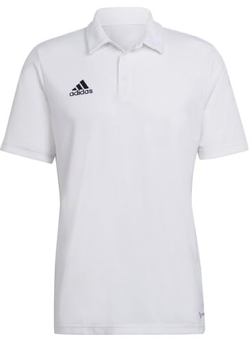 adidas Men's Entrada 22 Polo Shirt, White, L Long