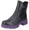 Rieker Femme 74690 Bottine Chelsea, Noir/Violet, 36 EU