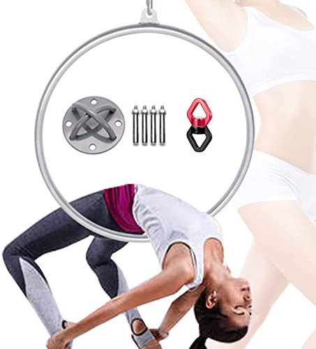 CMYUN Aerial Hoop Ring Lyrareifen-Set 33/35/37, Indoor Fitness Yoga Aerial Hoop mit Zubehör, Luftakrobatik-Edelstahlring für Erwachsene Luftakrobaten für Kinder (Size : Diameter-85cm(33 1/2))