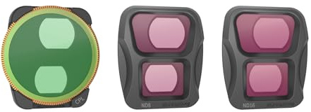 HMHAMA Kamera-Objektiv-Filter-Set, kompatibel mit DJI Air 3 Drohnenobjektiv-Zubehör, Rahmen aus Aluminiumlegierung, hohe Durchlässigkeit MCUV, ND, ND/PL, CPL-Filter