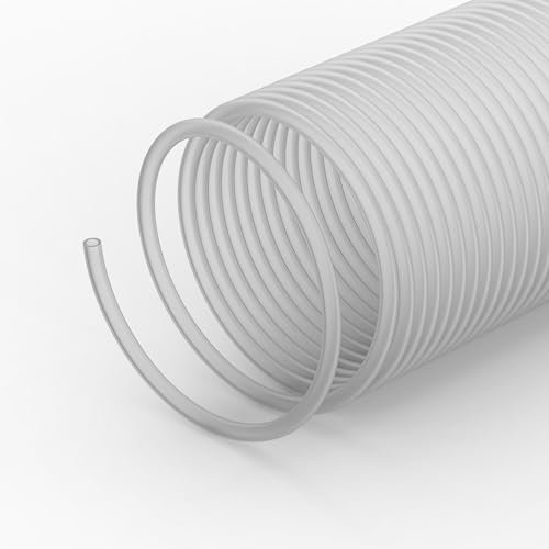 BorinGlass Tuyau En Silicone, Résistant Aux Hautes Températures, Tuyau Élastique Et Robuste En Silicone Naturel Avec Diamètre Extérieur 12 mm Et Diamètre Intérieur 8 mm, 3 Mètres