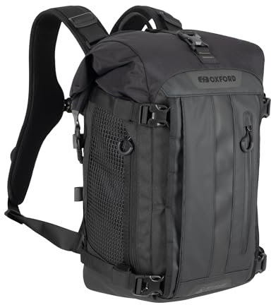 Oxford Unisex Atlas B-20 Advanced Rucksack Motorradgepäck, Schwarz, 20, lang