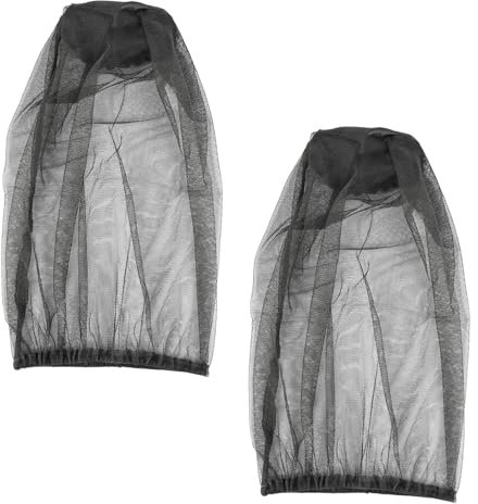 Xmart 2 Pcs Chapeau Moustiquaire Doux Moustiquaire de Tete Antiparasitaire Tête Moustique Net Poids Léger Chapeau Anti-Moustique Extérieur Convient pour le Camping la Randonnée et la Pêche