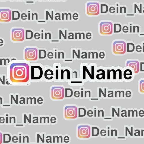 2-20 Stück Instagram Aufkleber Auto Aufkleber mit deinem Namen. 20cm länge Wunschname individualisiert (20)
