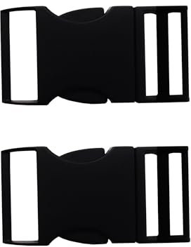 SICOLAS Fibbie in metallo resistente per arrampicata, fibbia a clip per zaino, fibbia per cinghie da esterno, fibbia di blocco paracord, confezione da 2, 2 pezzi., 25 mm