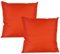 JACK 2er Set Outdoor Kissenhülle Kissenbezug 50x50cm Wasserfest Sitzkissen Lounge Kissen Garten Stuhl Lotus Effekt, Farbe:Orange