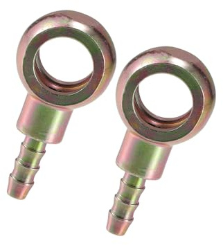 INFINAUTO Universal Banjo Bolt 12mm ID Banjo Bolt Hose Barb Fitting Adapter Replacement for Motorcycle Car Metal Bronze Tone (Set of 2) Stylish Design