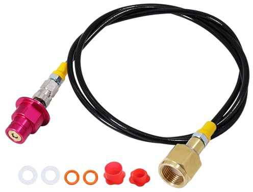HMKUGO Soda Machine Co2 Adapter Schnellverbinder Adapter Schlauch, 60 Zoll für Co2 Lagertanks Kompatibel mit Terra DUO Art Gaia Serie