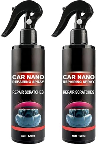2 Stück Nurafix Nano Car Spray, Nurafix Nano Kratzer Entferner, Auto Nano Reparaturspray, Kratzer Entferner Auto, Autobeschichtungsspray, Auto-Nano-Beschichtungsspray, Autopolitur für Auto