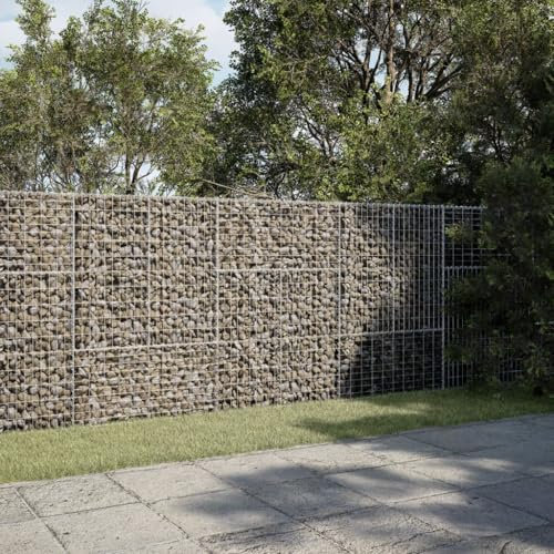 Xichuzi Gabione mit Deckel 300x50x150 cm Verzinktes Eisen, Gabionen Zaun, Steinkorb Garten, Gabionenkörbe, Gabionen Gitter, Dekorative Zã¤UNE - 3295156