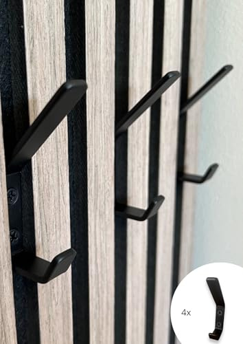 Vleugel Akustikpaneele Wandpaneele, doppelter Kleiderhaken für Akupanel, Wandpaneel, Schraubbefestigung