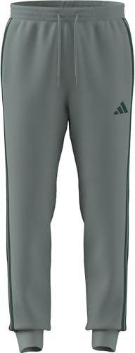 adidas Men's Essential Three Stripes Fleece Pant, Wonder Sage/Collegiate Green, 4XL