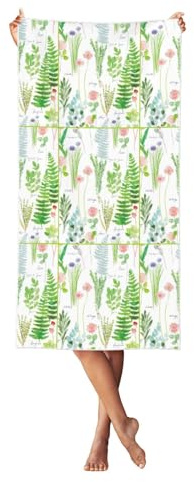 Unkhtt Springtime - Toallas de baño con estampado de jardín de hierbas, toalla de playa de secado rápido, ligeras, de gran tamaño, para adultos, viajes, gimnasio, verano